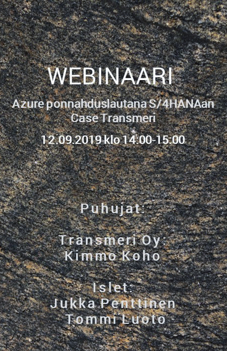 WEBINAARI: Azure ja S/4HANA – Case Transmeri