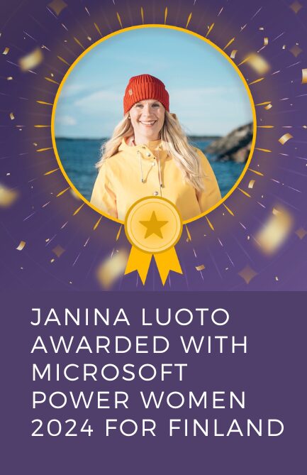 Janina Luoto awarded with Microsoft Power Women 2024 for Finland