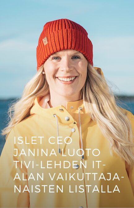 Islet CEO Jani­na Luo­to Tivi-leh­den IT-alan vai­kut­ta­ja­nais­ten listalla