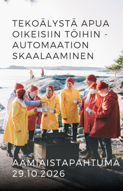 Teko­ä­lys­tä apua oikei­siin töi­hin – auto­maa­tion skaa­laa­mi­nen 29.10.2026